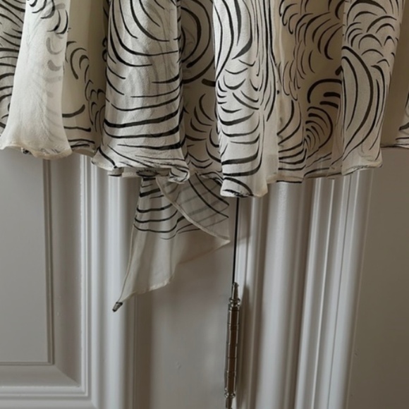 Marchese Silk Taffeta Strapless Black + White Dress - Picture 3 of 12